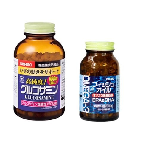Combo Orihiro Glucosamine + Omega-3 Nhật Bản