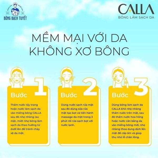 Calla Bông Tẩy Trang Làm Sạch Sâu 1kg Miếng Dạng Túi - Phù Hợp Makeup Hằng Ngày