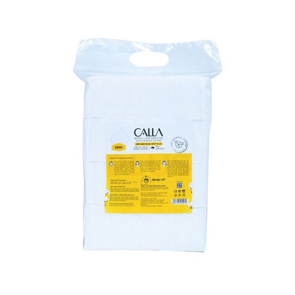Calla Bông Tẩy Trang Làm Sạch Da Mềm Mịn 250gr - Làm Sạch Đắp Mặt Nạ Hằng Ngày