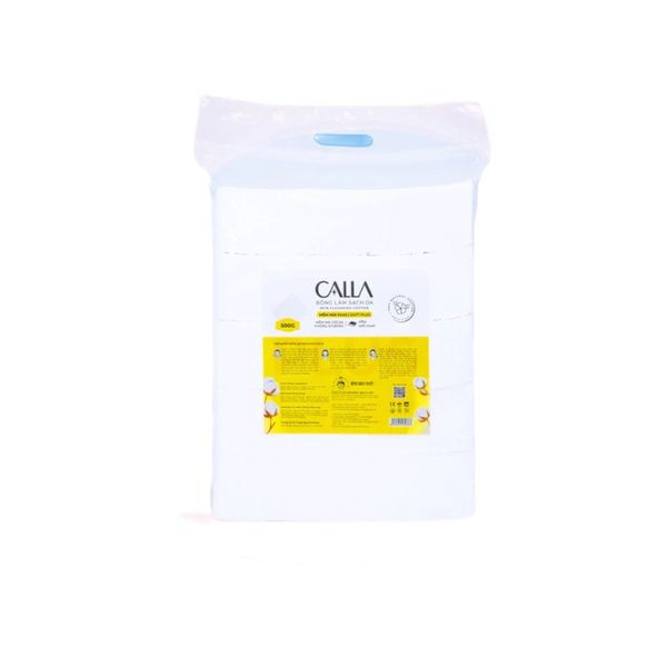 Calla Bông Tẩy Trang Làm Sạch Da Mềm Mịn 500gr Túi Zip - Làm Sạch Đắp Mặt Nạ Hằng Ngày
