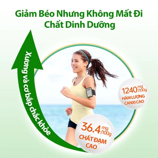 BTNature Sữa Bột Tách Béo Skim Instant Milk Powder Túi 1kg