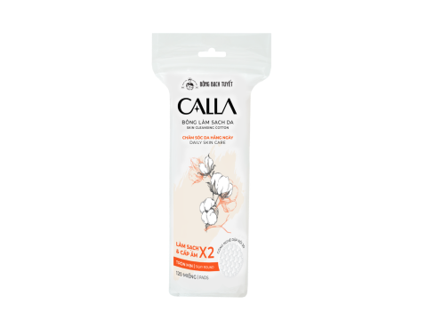 Calla Bông Làm Sạch Da Tròn 3D Siêu Mỏng Siêu Thẩm Thấu Mềm Mịn
