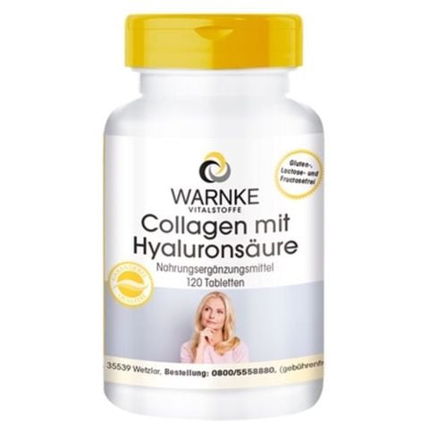 Warnke Viên Uống Chăm Sóc Da Collagen Hyaluronsaure 2250mg 120 Viên