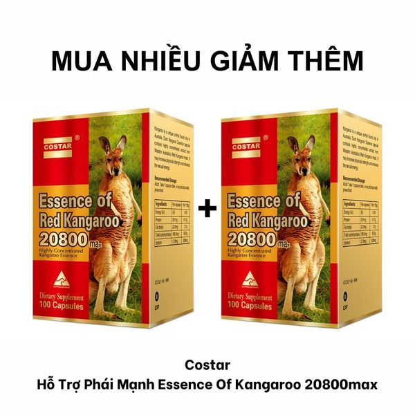Combo 2 Hộp Hỗ Trợ Phái Mạnh Essence Of Kangaroo 20800max - Costar Của Úc Chính Hãng 100 Viên