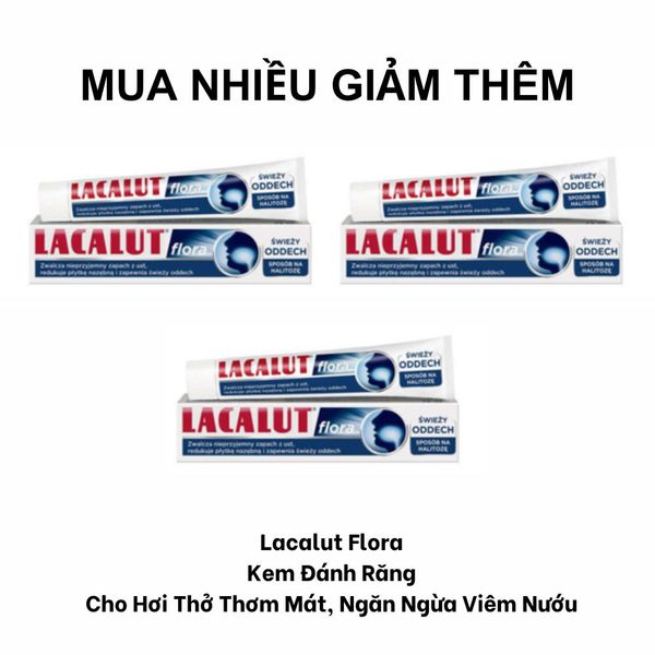 [HSD 30/04/2025] Lacalut Flora Kem Đánh Răng Cho Hơi Thở Thơm Mát, Ngăn Ngừa Viêm Nướu 75ml