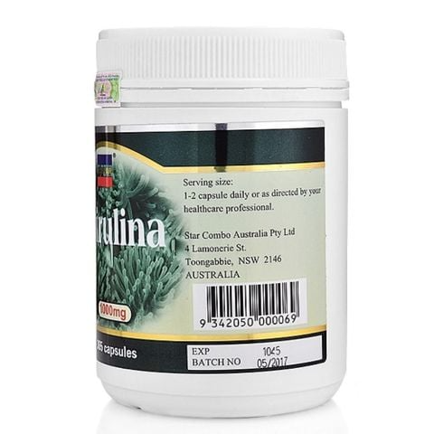 Costar Viên Uống Tảo Biển Spirulina 1000mg 365 Viên