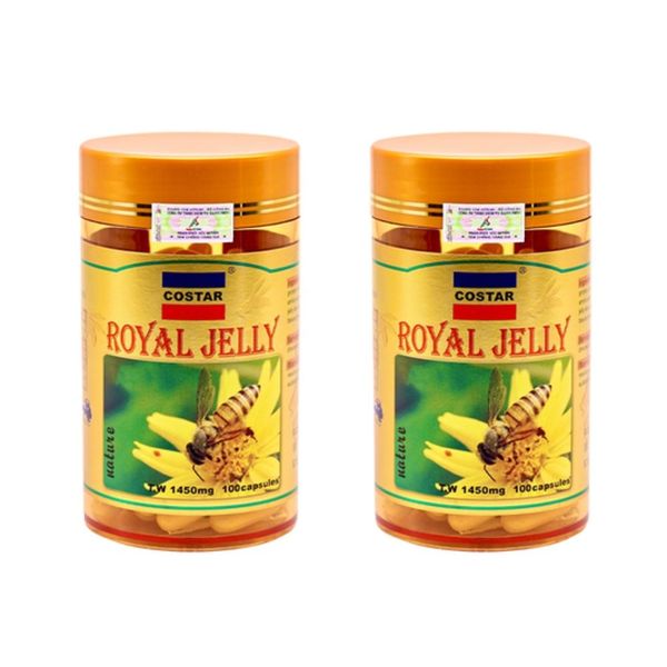 Combo 2 Hộp Costar Viên Uống Sữa Ong Chúa Royal Jelly Soft Gel 1450mg 100 viên
