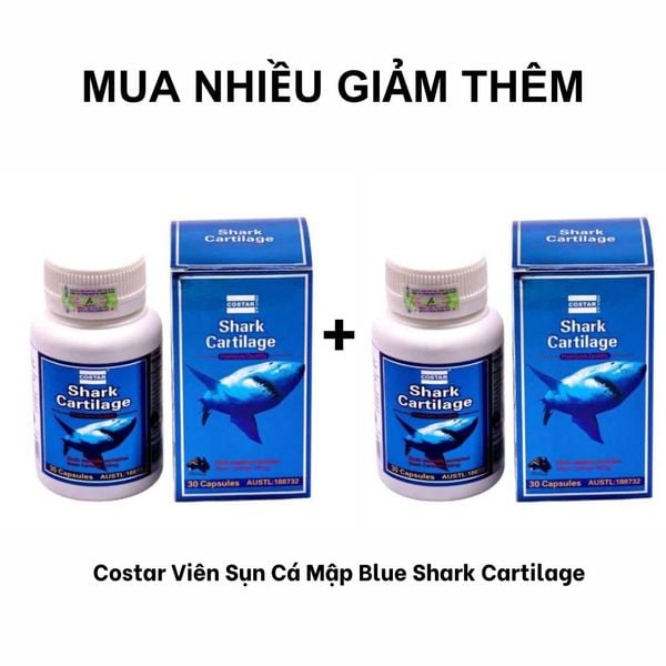 Costar Viên Uống Hỗ Trợ Xương Khớp Sụn Cá Mập Blue Shark Cartilage 750mg (30 Viên)