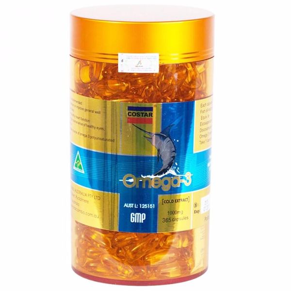 Costar Viên Nang Mềm Dầu Cá Omega 3 1000mg 365 Viên