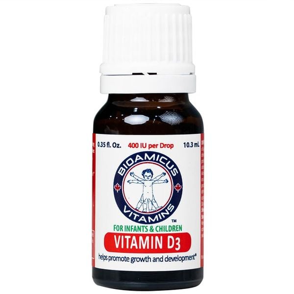 Bioamicus Vitamin D3 400IU Hỗ Trợ Hấp Thu Canxi Phát Triển Chiều Cao Cho Trẻ Lọ 10ml