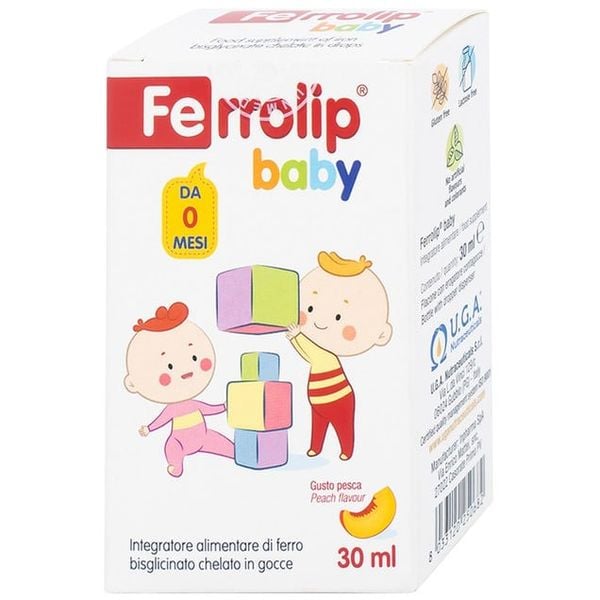 Ferrolip Baby Bổ Sung Sắt Dự Phòng Không Gây Nóng Cho Trẻ Lọ 30ml