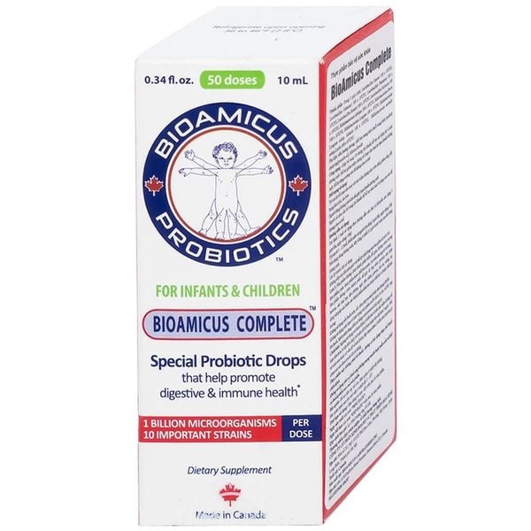 Bioamicus Complete Men Vi Sinh 10 Chủng Lợi Khuẩn Hỗ Trợ Hệ Vi Sinh Đường Ruột Cho Trẻ Lọ 10ml