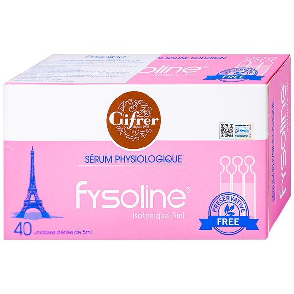 Fysoline Gifrer Dung Dịch Vệ Sinh Mắt Mũi Cho Bé Isotonique 40 Ống x 5ml