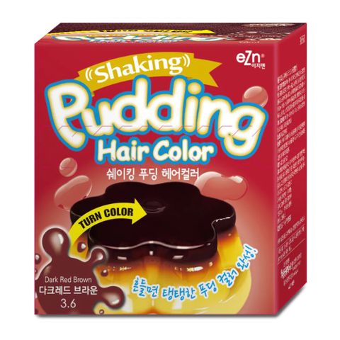EZN Kem Nhuộm Tóc Shaking Pudding Hair Color 70ml - Dark Red Brown Đỏ Nâu Đậm