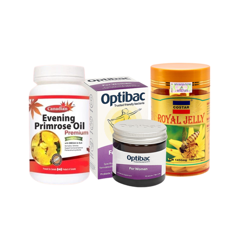 Combo Optibac 30 Viên, David Health Hoa Anh Thảo Và Costar Sữa Ong Chúa Hỗ Trợ Điều Hòa Nội Tiết, Hệ Vi Sinh Cho Nữ