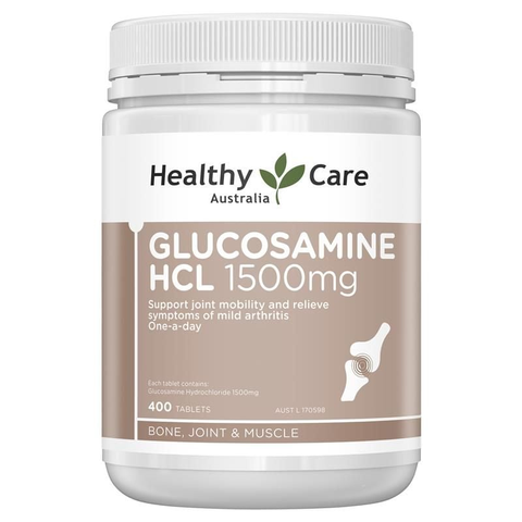 HSD 31/01/2026 Hỗ Trợ Xương Khớp Glucosamine HCL 1500mg Healthy Care Của Úc 400 Viên