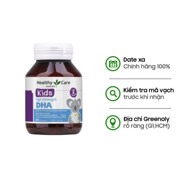 Healthy Care Viên Bổ Sung DHA Cho Trẻ Từ 4 Tháng Tuổi 60 Viên (Chính Hãng)