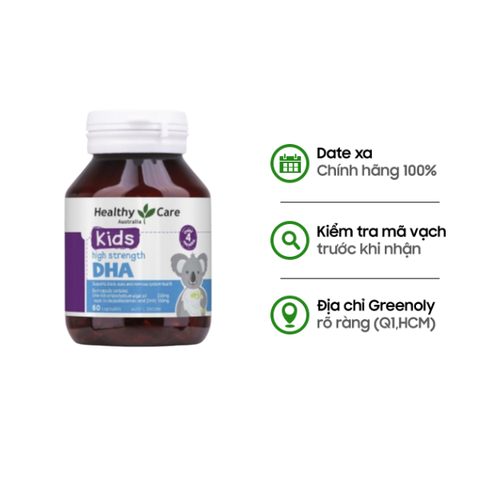 Healthy Care Viên Bổ Sung DHA Cho Trẻ Từ 4 Tháng Tuổi 60 Viên (Chính Hãng)