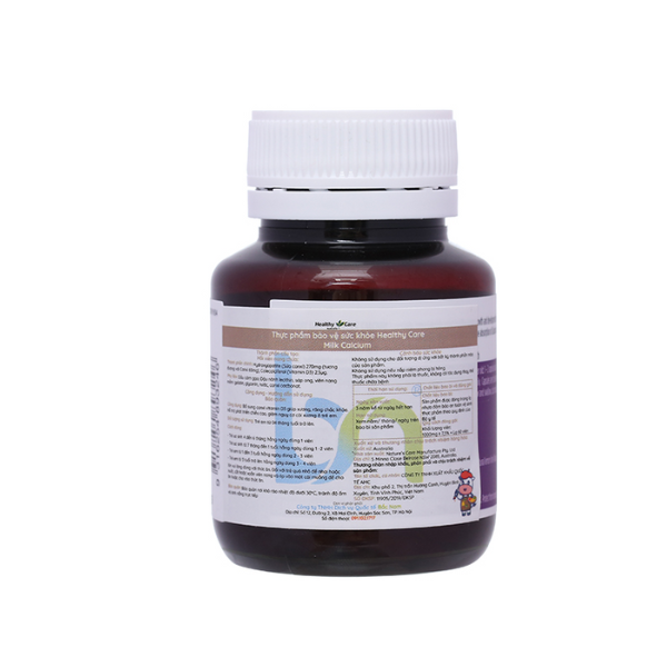 Healthy Care Bổ Sung Canxi Cho Trẻ Trên 4 Tháng Tuổi Milk Calcium 60 Viên (Chính Hãng)