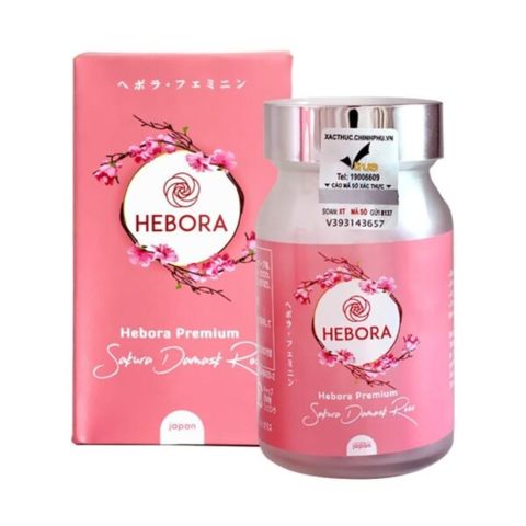 Hebora Viên Uống Hỗ Trợ Thơm Cơ Thể Sakura & Damask Rose 60 Viên