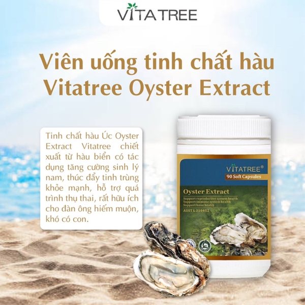 Vitatree Tinh Chất Hàu Tăng Cường Sinh Lý Nam Oyster Extract 60 Viên