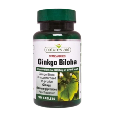 Natures Aid Viên Uống Hỗ Trợ Trí Não Ginkgo Biloba 6000mg 90 Viên