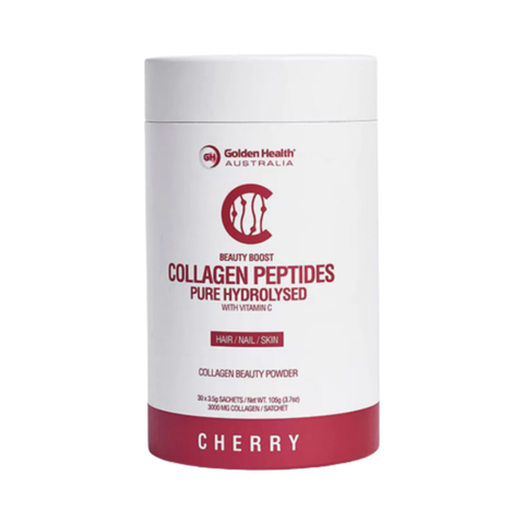 Golden Health Bột Bổ Sung Collagen Vị Cherry Peptides Pure Hydrolysed 3,5g x 30 Gói