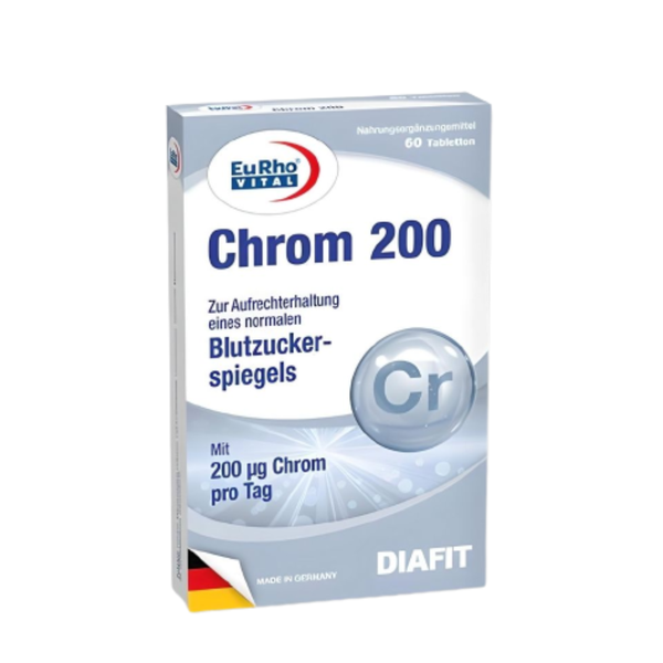 EuRho Vital Viên Uống Cân Bằng Đường Huyết Chrom 200 30 Viên