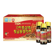 Biok Nước Uống Hồng Sâm Đông Trùng Hạ Thảo 100ml Hộp 10 Chai