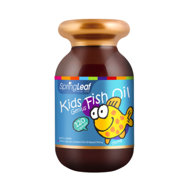 SpringLeaf Viên Uống Bổ Sung DHA Và EPA Cho Bé Kid Fish Oil 750mg 120 Viên