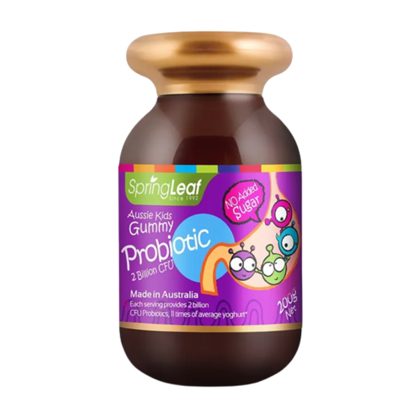 SpringLeaf Kẹo Dẻo Hỗ Trợ Tiêu Hóa Kids Probiotic Aussie Gummy 1 Billion CFU 200g