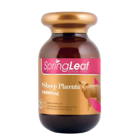 SpringLeaf Viên Uống Nhau Thai Cừu Sheep Placenta 80000mg 90 Viên