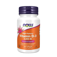 Now Viên Uống Hỗ Trợ Xương Khớp High Potency Vitamin D3 2000IU 120 Viên
