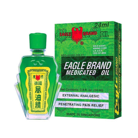 Eagle Brand Dầu Gió Hiệu Con Ó Hỗ Trợ Xương Khớp Medicated Oil 24ml