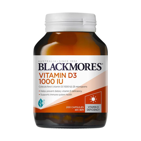 Blackmores Viên Bổ Sung Vitamin D3 1000IU 200 Viên