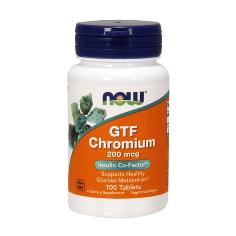 Now Foods Viên Hỗ Trợ Đường Huyết GTF Chromium 200mcg 100 Viên