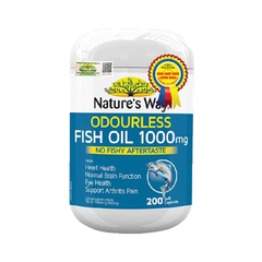 Nature's Way Viên Uống Dầu Cá Không Mùi Odourless Fish Oil 1000mg 200 Viên