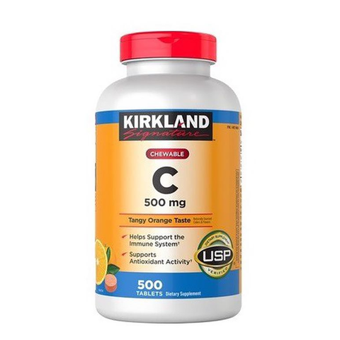 Kirkland Viên Nhai Bổ Sung Vitamin C 500mg 500 Viên