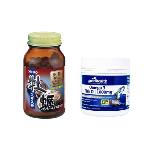Combo Orihiro Hàu Tươi Và Goodhealth Dầu Cá Hỗ Trợ Cải Thiện Sức Khỏe Nam Giới