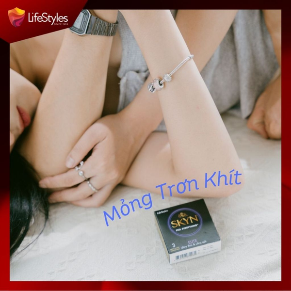 Skyn Bao Cao Su Elite Non-Latex Không Mùi, Siêu Mỏng Hộp 10 Cái