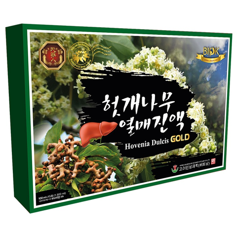 BIOK Nước Uống BIOK Hovenia Dulcis Gold Hỗ Trợ Mát Gan & Dạ Dày 100ml x 15 Gói
