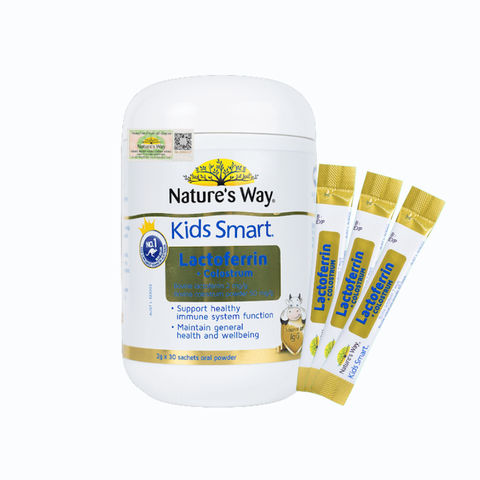 Nature's Way Tinh Chất Kids Smart Lactoferrin & Colostrum Tăng Cường Miễn Dịch Cho Trẻ 30 Gói