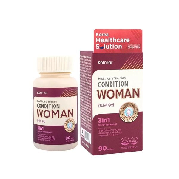Kolmar Viên Uống Bổ Sung Collagen 3in1 Chống Lão Hóa Nữ Condition Woman 90 Viên