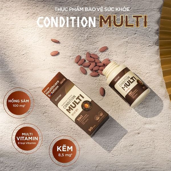 Kolmar Viên Uống Hỗ Trợ Tăng Cường Sức Khỏe Giảm Mệt Mỏi Condition Multi 90 Viên