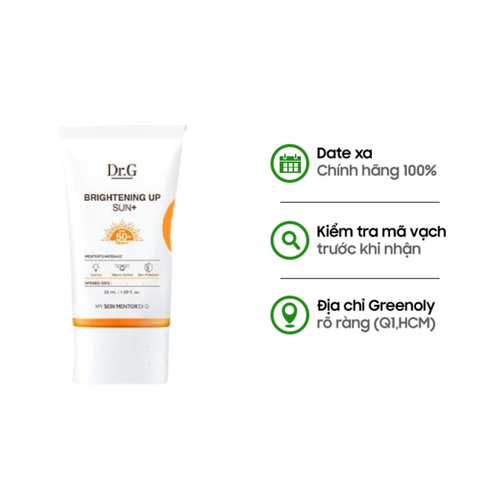 Dr.G Kem Chống Nắng Nâng Tone Kiềm Dầu Brightening Up Sun+SPF 50+PA+++20ml