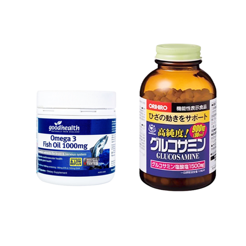 Combo Hỗ Trợ Giảm Đau Xương Khớp Goodhealth Dầu Cá & Orihiro Glucosamine