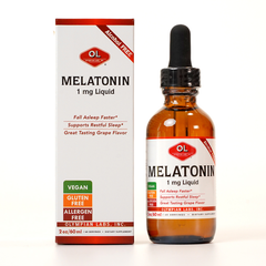 Olympian Labs Nước Uống Hỗ Trợ Mất Ngủ Melatonin Vegan (Thuần Chay) 1mg 60ml - Hạn Sử Dụng 30/04/2024