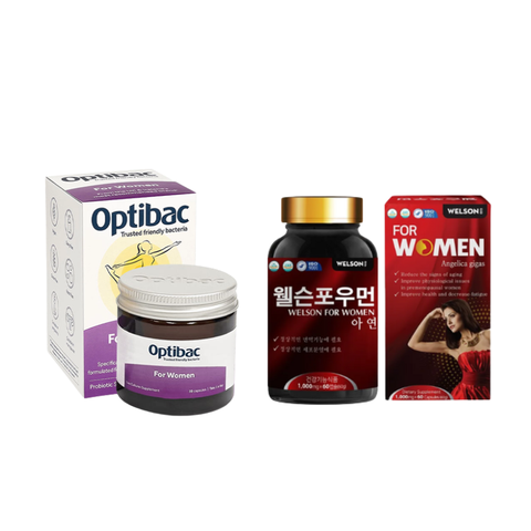 Combo Welson Women Và Optibac 30 Viên Hỗ Trợ Điều Hòa Nội Tiết, Hệ Vi Sinh Cho Nữ