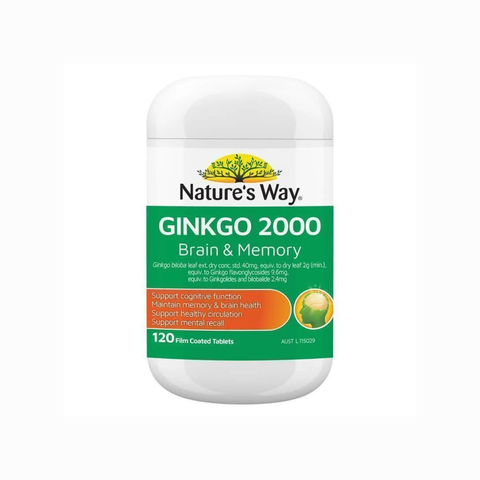 Nature's Way Viên Uống Bổ Não Ginkgo Biloba 2000mg 120 Viên