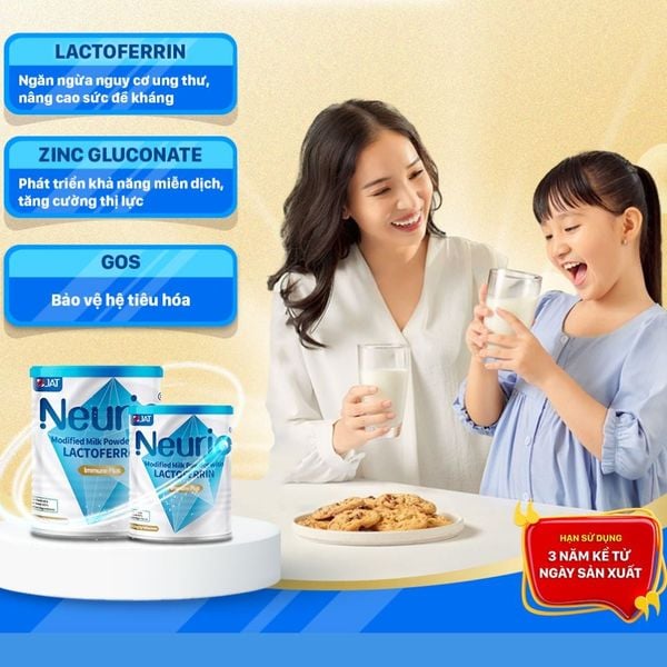 Neurio Sữa Bột Tăng Cường Miễn Dịch Và Kẽm Modified Lactoferrin Immune Plus 120g